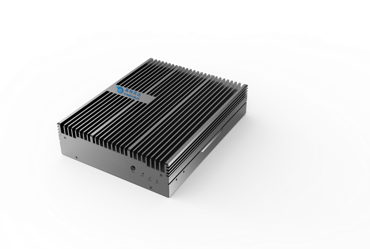INT-AIBOX-P-8 edge AI computing box, front view